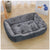 Plush Square Pet Bed – Calming Cushion Sofa for Small to Medium Dogs & Cats