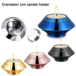 Small Keepsake Urn for Ashes - Stainless Steel Memorial Container & Candle Holder for Human Ashes