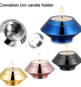 Small Keepsake Urn for Ashes - Stainless Steel Memorial Container & Candle Holder for Human Ashes