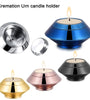 Small Keepsake Urn for Ashes - Stainless Steel Memorial Container & Candle Holder for Human Ashes