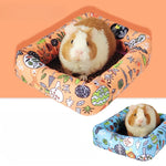 Summer Cooling Mat for Small Pets - Rattan, Cute Print, Fits Guinea Pigs, Hamsters, and Chinchillas