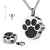 Pet Paw Print Cremation Necklace – Memorial Ashes Keepsake for Men & Women