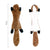 Stuffingless Plush Dog Toy - Durable Squeaky & Crinkle Chew Toy
