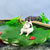 Fishing Cat Aquarium Decoration - Small Fish Tank Landscaping Ornament