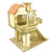 Wooden Hamster Villa House & Climbing Toy for Small Pets