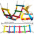 7-Piece Parrot Toy Set – Swing, Suspension Bridge, Ball, Bells, and Cage Accessories