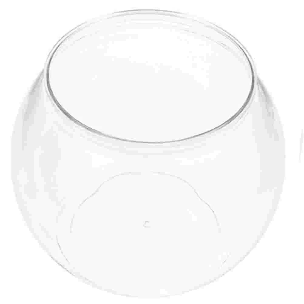 Unbreakable Plastic Fish Bowl - Round Aquarium Tank & Hydroponic Planter for Goldfish