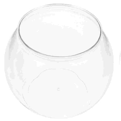 Unbreakable Plastic Fish Bowl - Round Aquarium Tank & Hydroponic Planter for Goldfish