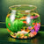 Plastic Round Fish Bowl - Unbreakable Clear Aquarium Globe & Hydroponic Planter for Goldfish