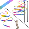 Rainbow Strips Cat Teaser Wand - Interactive Toy for Cats