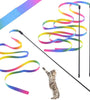 Rainbow Strips Cat Teaser Wand - Interactive Toy for Cats