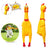 Squeaky Chicken Dog Toy - Durable Rubber Chew Toy with Squeeze Sound
