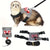 2pcs Hamster Harness & Leash Set - Padded Vest with Bow Bells