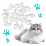20pcs Transparent PVC Cat Nail Caps – Soft Claws for Pets, Sizes XS–L