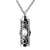 Crystal Cremation Urn Necklace - Stainless Steel Keepsake Pendant for Human Ashes with Flower Design