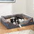 Jumbo Orthopedic Memory Foam Dog Sofa with Bolster, Waterproof, Removable Cover, and Elevated Cushion