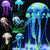 Simulated Jellyfish Aquarium Decoration - Fluorescent Fish Tank Scenery