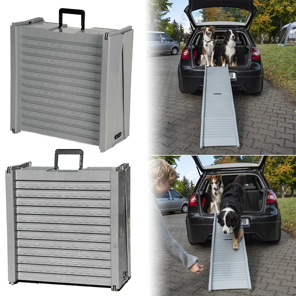 Folding Portable Pet Ramp – Non-Slip Surface for SUV & Truck, 59x15.8 Inch for Large Dogs