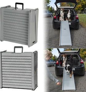 Folding Portable Pet Ramp – Non-Slip Surface for SUV & Truck, 59x15.8 Inch for Large Dogs