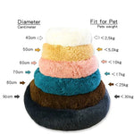 40-90cm Round Pet Bed – Super Soft Plush Bed for Medium to Large Dogs, Winter Warm Sleeping
