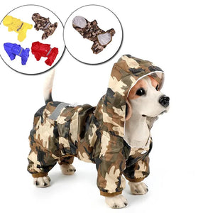 Reflective Waterproof Hooded Pet Raincoat for Dogs & Cats