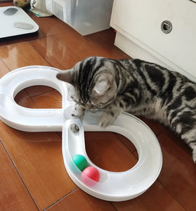 Household Cat Toy Turntable Set - Teasing Stick & Tunnel for Play
