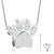 Paw Print Urn Necklace - Stainless Steel Cremation Jewelry for Pet Ashes, Memorial Keepsake for Men & Women