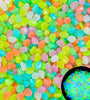 100pcs Glowing Rocks for Aquarium Decoration, Glow in the Dark Pebbles