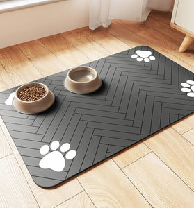 Absorbent Pet Feeding Mat with Waterproof Backing