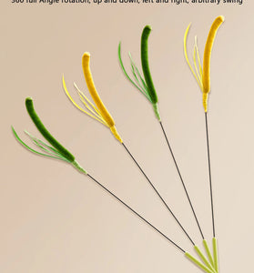 Kimpets Cat & Dog Teasing Stick - Feather Tail with Long Pole