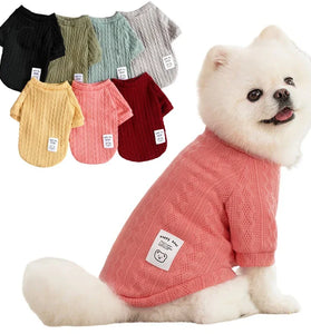 Knitted Dog Sweater - Warm Vest for Small Dogs & Cats, Chihuahua, French Bulldog, Pug
