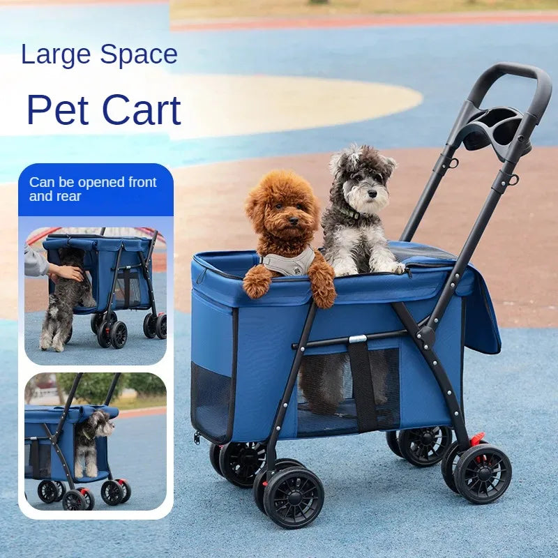 Medium to Large Dog Stroller – Lightweight & Foldable Outdoor Pet Cart