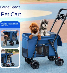 Medium to Large Dog Stroller – Lightweight & Foldable Outdoor Pet Cart