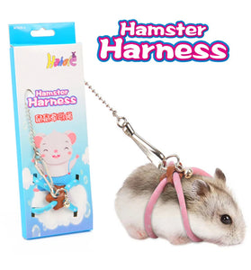 Adjustable Soft Harness & Leash Set for Hamsters, Mice, & Small Pets