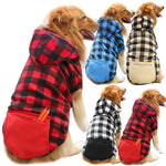 Reversible Plaid Dog Winter Coat - Cold Weather Vest for Small to Large Dogs