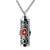 Crystal Cremation Urn Necklace - Stainless Steel Keepsake Pendant for Human Ashes with Flower Design