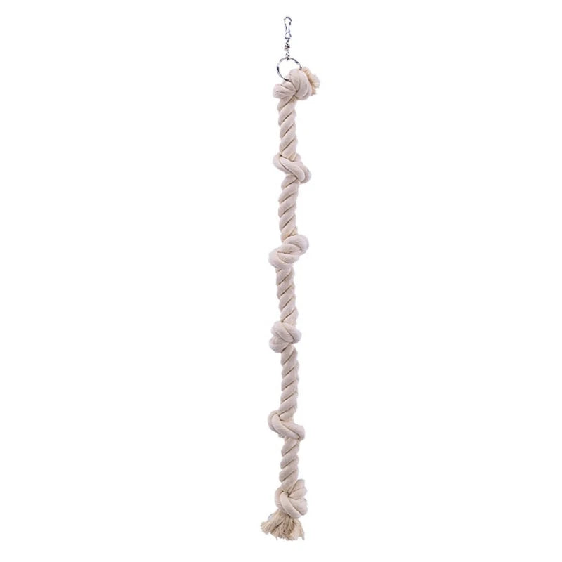 Hanging Cotton Rope Swing - Parrot Climbing Toy for Budgies
