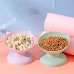 Pet Food Bowl with Tilted Design & Anti-Choking Feature for Dogs & Cats