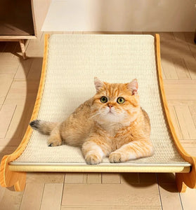 Wooden Cat Scratching Pad & Bed - Detachable, Wear-Resistant Scratch Board
