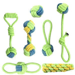 Interactive Cotton Rope Dog Toy - Ball & Toothbrush Chew for Puppies