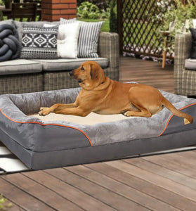 Orthopedic Dog Bed with Bolster, Foam, and Removable Cover (L-3XL)