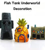 Cartoon Pineapple House Aquarium Decoration (Octopus, Crab, Shelter)