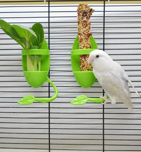 Bird Cuttlebone Holder – Cage Feeding Stand for Parrots, Budgies, & Cockatiels