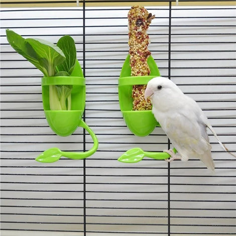 Bird Cuttlebone Holder – Cage Feeding Stand for Parrots, Budgies, & Cockatiels