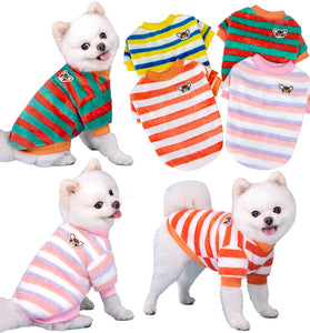 Rainbow Dog Clothes - Warm Fleece Vest & T-Shirt for Dogs & Cats