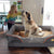 Jumbo Orthopedic Memory Foam Dog Sofa with Bolster, Waterproof, Removable Cover, and Elevated Cushion