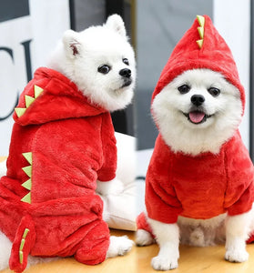 Fleece Dog Hoodie - Winter Cosplay Coat for Small Dogs, Chihuahua & Yorkie