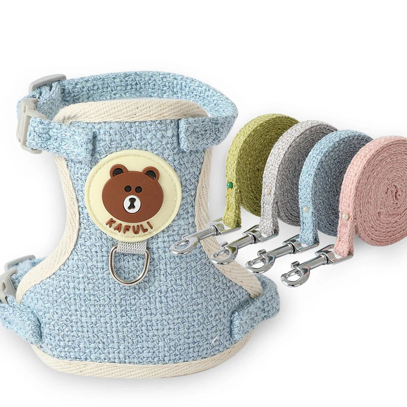 Cute Rabbit Harness & Leash Set - Outdoor Walking Pet Supplies