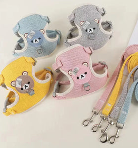Cute Adjustable Dog & Cat Leash Vest for Small Pets