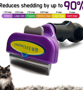 Pet Grooming Brush - Hair Removal & Massage Comb for Cats and Dogs